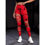Lizzy - Women's Cropped Tie Dye Fitness Leggings