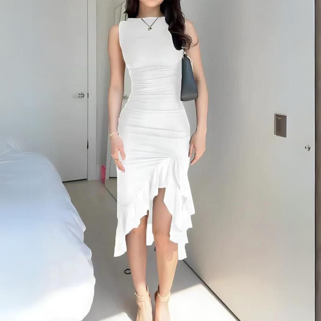 Ginevra - Elegant bodycon dress with ruffles