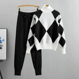 Mavilde elegant set soft sweater + long trousers