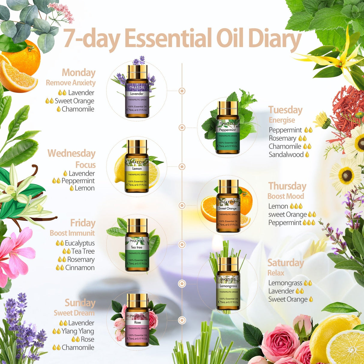 Pure Essential Oils 15pcs Gift Set