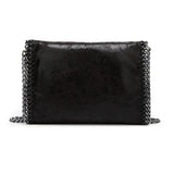 Isabel - Suede clutch with chain embellishment