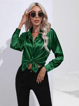 Leah - Elegant satin blouse