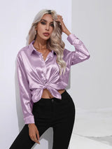 Leah - Elegant satin blouse