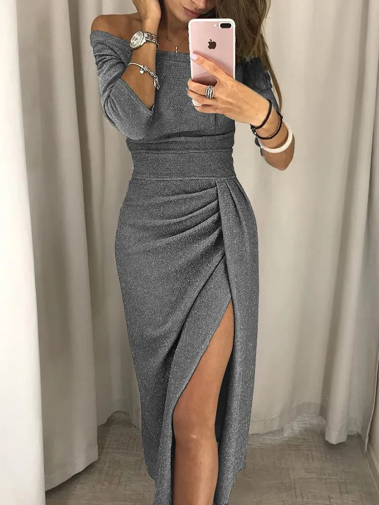 Pia - Elegant off-the-shoulder dress