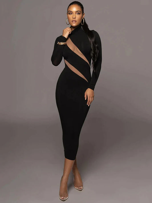 Polina - Elegant bodycon sexy maxi dress