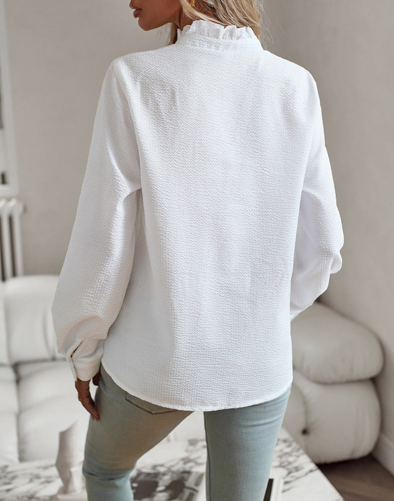 Lisbeth - Elegant long sleeve blouse