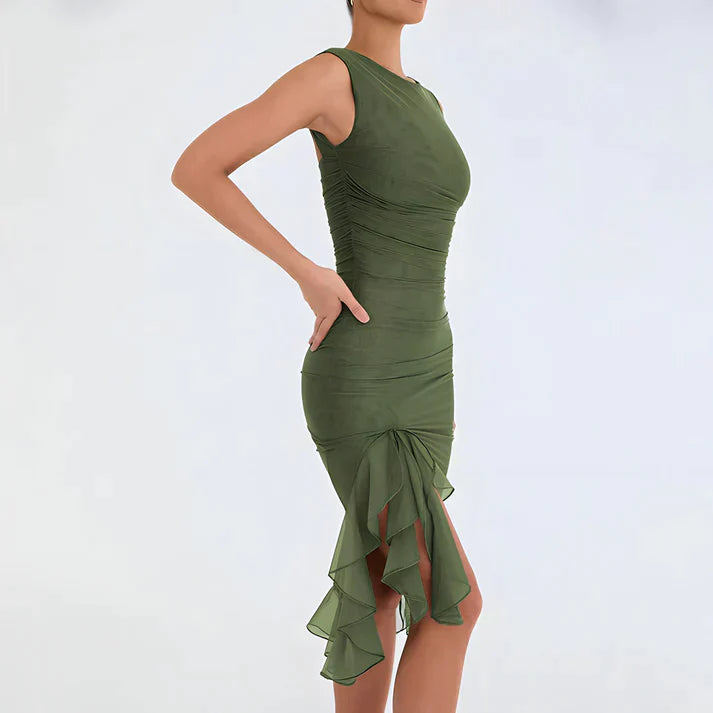 Ginevra - Elegant bodycon dress with ruffles