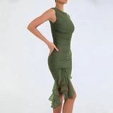 Ginevra - Elegant bodycon dress with ruffles