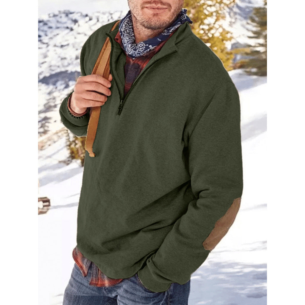 Fergus - Casual men's cashmere jacket with zip fastening