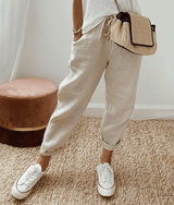 Olive Elegant Cotton Pants