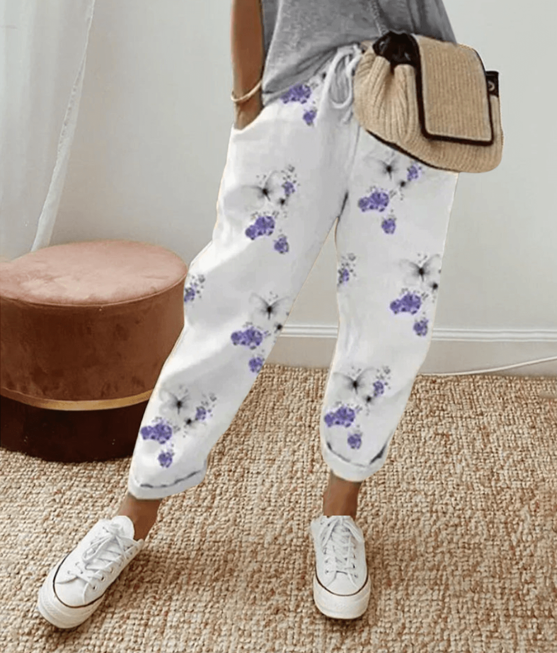 Olive Elegant Cotton Pants