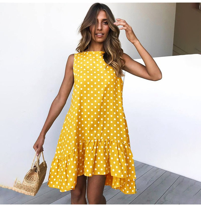 Natalia Dress | Effortlessly Stylish: Embrace comfort with our Casual Polka Dot Dress