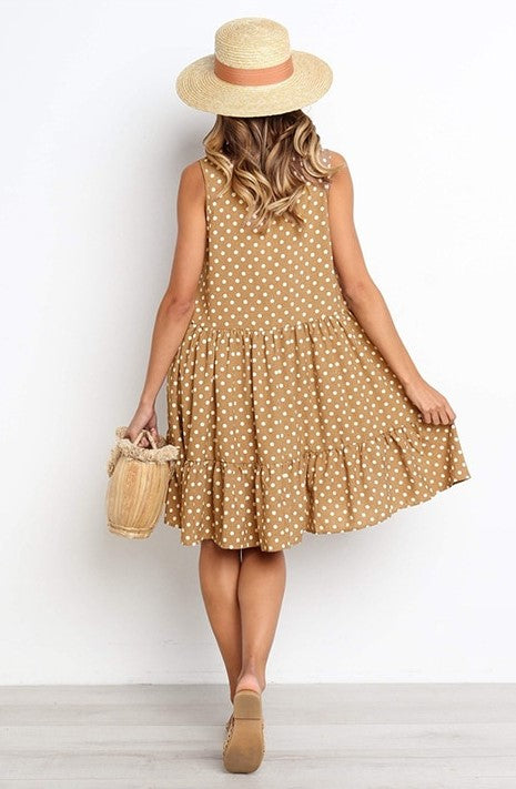 Natalia Dress | Effortlessly Stylish: Embrace comfort with our Casual Polka Dot Dress