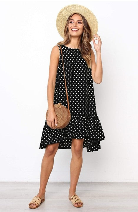 Natalia Dress | Effortlessly Stylish: Embrace comfort with our Casual Polka Dot Dress