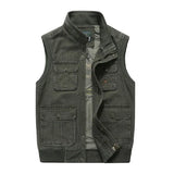 Nathaniel - Men's multi-pocket vintage waistcoat