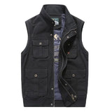 Nathaniel - Men's multi-pocket vintage waistcoat