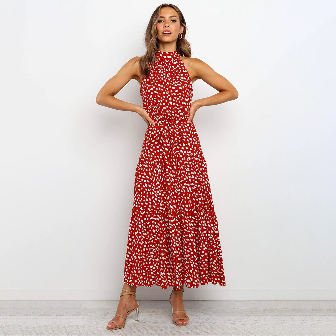 Grazyna - Elegant long polka dress