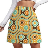 Boho chic line skirt with floral pattern