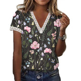 Camellia™ - Top with lace detail and floral print