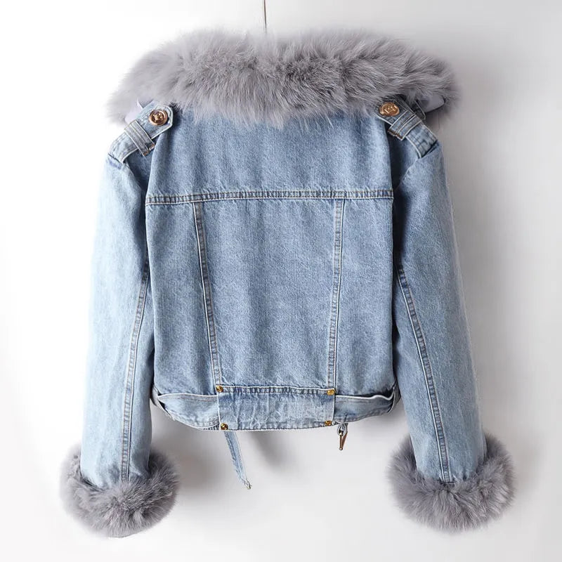 Elegance Denim & Fur Jacket