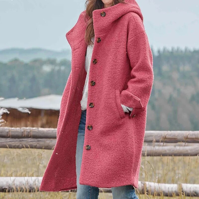 Elegant thick winter jacket for women