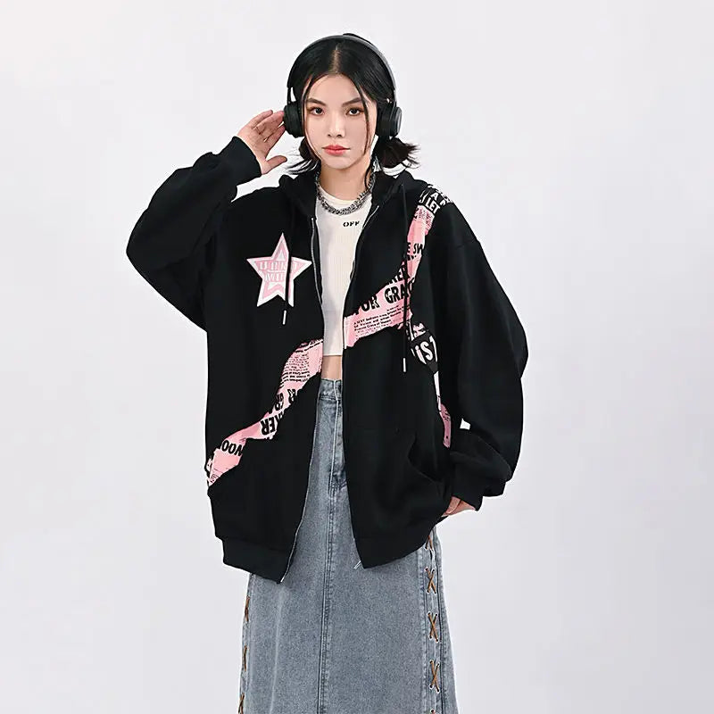 Aria - Oversized hoodie with graphic print