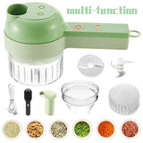 4 in 1 Handheld Electric Vegetable Slicer USB Rechargeable Food Processor