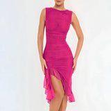 Ginevra - Elegant bodycon dress with ruffles