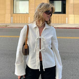 Leanne - Textured cardigan with flared sleeves
