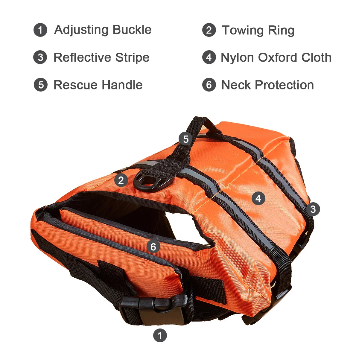 Dog Reflective Adjustable Life Jacket