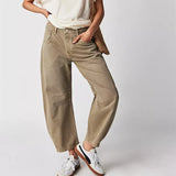Mia - High-rise utility jeans with wide leg