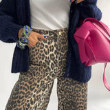 Benthe - Vintage Jeans With Leopard Print