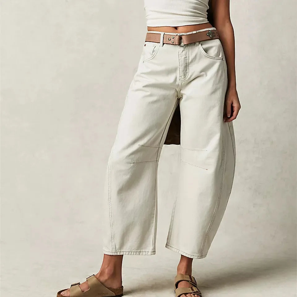 Mia - High-rise utility jeans with wide leg