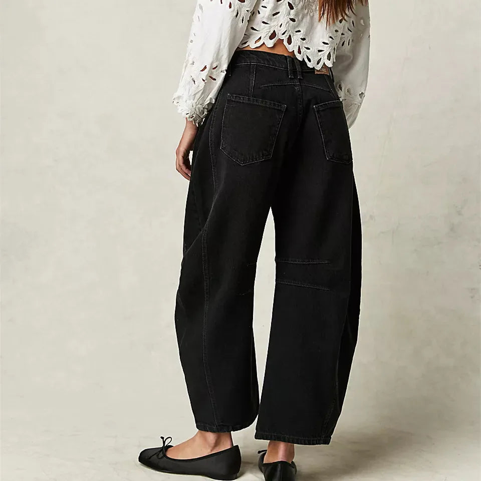 Mia - High-rise utility jeans with wide leg