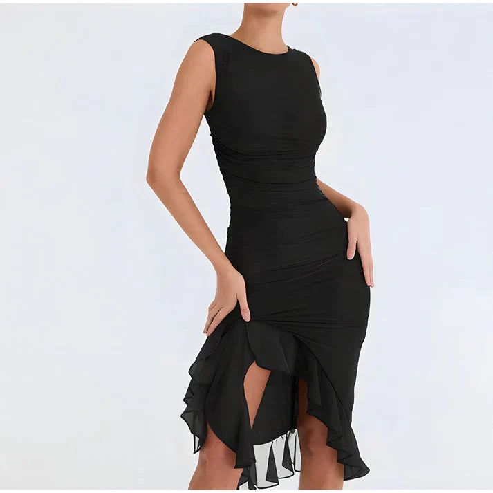 Ginevra - Elegant bodycon dress with ruffles