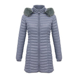 Long parka with fur hood Casual lightweight coats