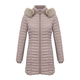 Long parka with fur hood Casual lightweight coats