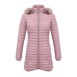 Long parka with fur hood Casual lightweight coats