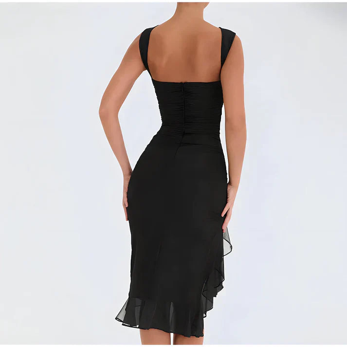 Ginevra - Elegant bodycon dress with ruffles
