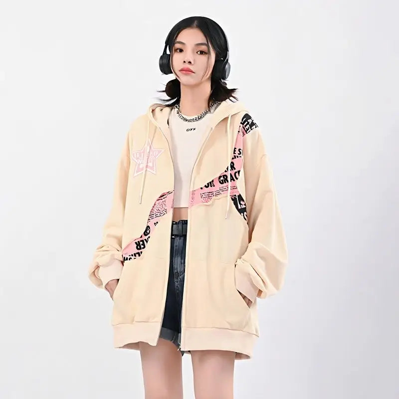 Aria - Oversized hoodie with graphic print