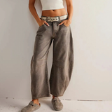 Mia - High-rise utility jeans with wide leg