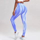 Marina - Performance leggings With High Waist and Seamless Wave Pattern
