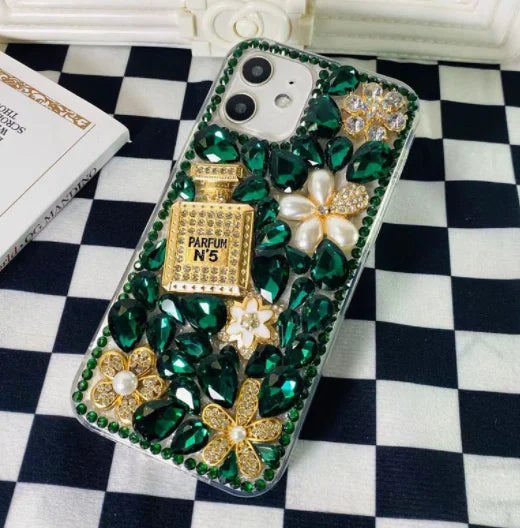 Decoden Luxury Bling Perfume Bottle Diamond Phone Case For iPhone 13 12 11 Pro Max X XS XR 7 8 Plus Glitter Rhinestone Back Cover 13 Pro