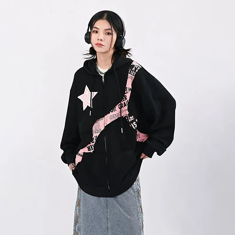 Aria - Oversized hoodie with graphic print