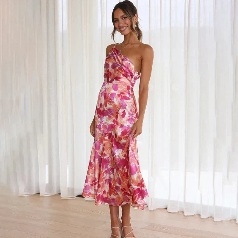 Dervla - One-shoulder floral dress