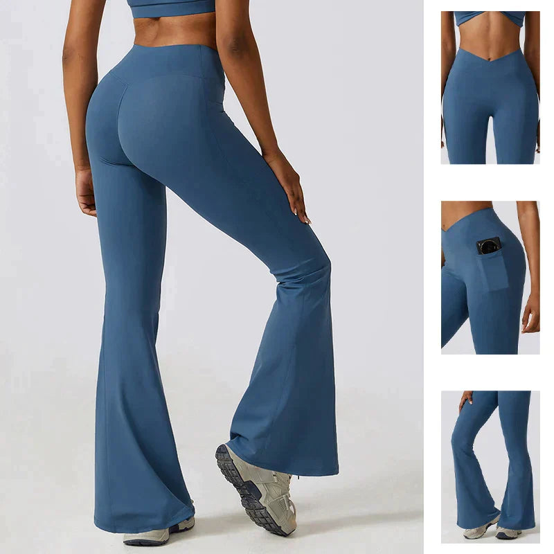 Azura | High waisted flare leggings