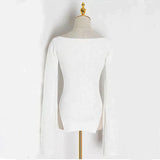 Erich - Knitted Sweater With Square Neckline