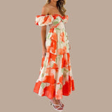 Bella - Boho maxi dress with off the shoulder straps