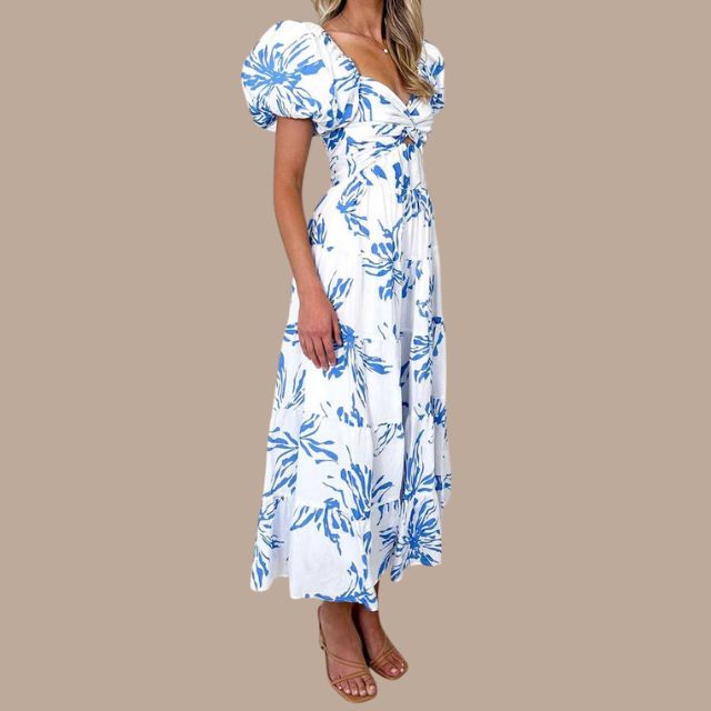 Bella - Boho maxi dress with off the shoulder straps