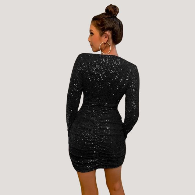 Aurelia - Sparkling sequin dress with V-neckline